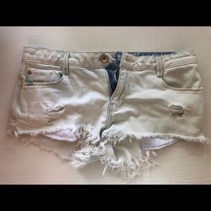 Light Wash Denim Cut-Off Jeans